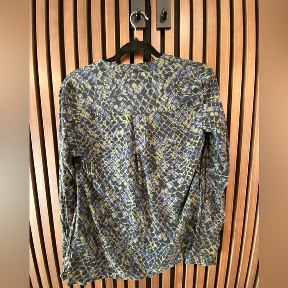 Splendid | Long Sleeve Shirt | Size S | Blue, Green Snakeskin - Picture 2 of 4